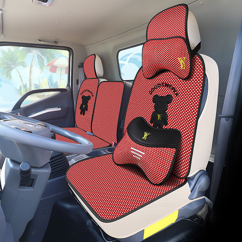 江淮骏铃V7V6V5V3A8E6E5E3货车座套s9s6s3/帅铃H330布艺四季坐垫 - 图2