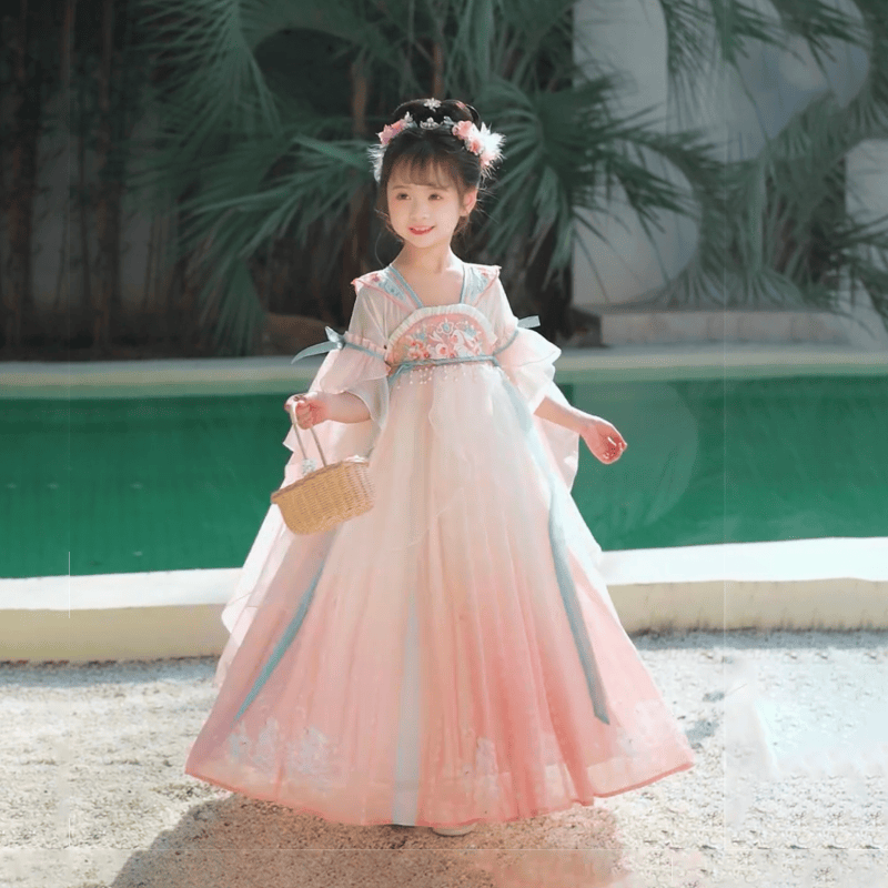 中秋玉兔女童汉服连衣裙春夏儿童古风超仙襦裙唐装公主裙演出服秋,淘宝优惠券,粉丝福利购,淘宝优惠卷