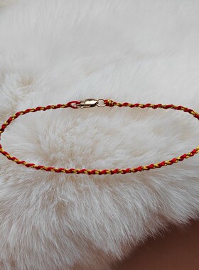 手工红手绳可穿珠手链脚链1000SE