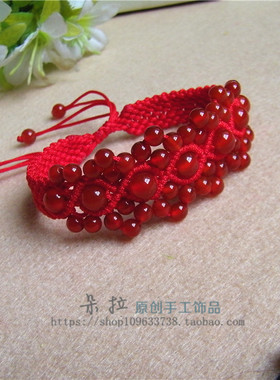红玛瑙民族风包邮手工编制