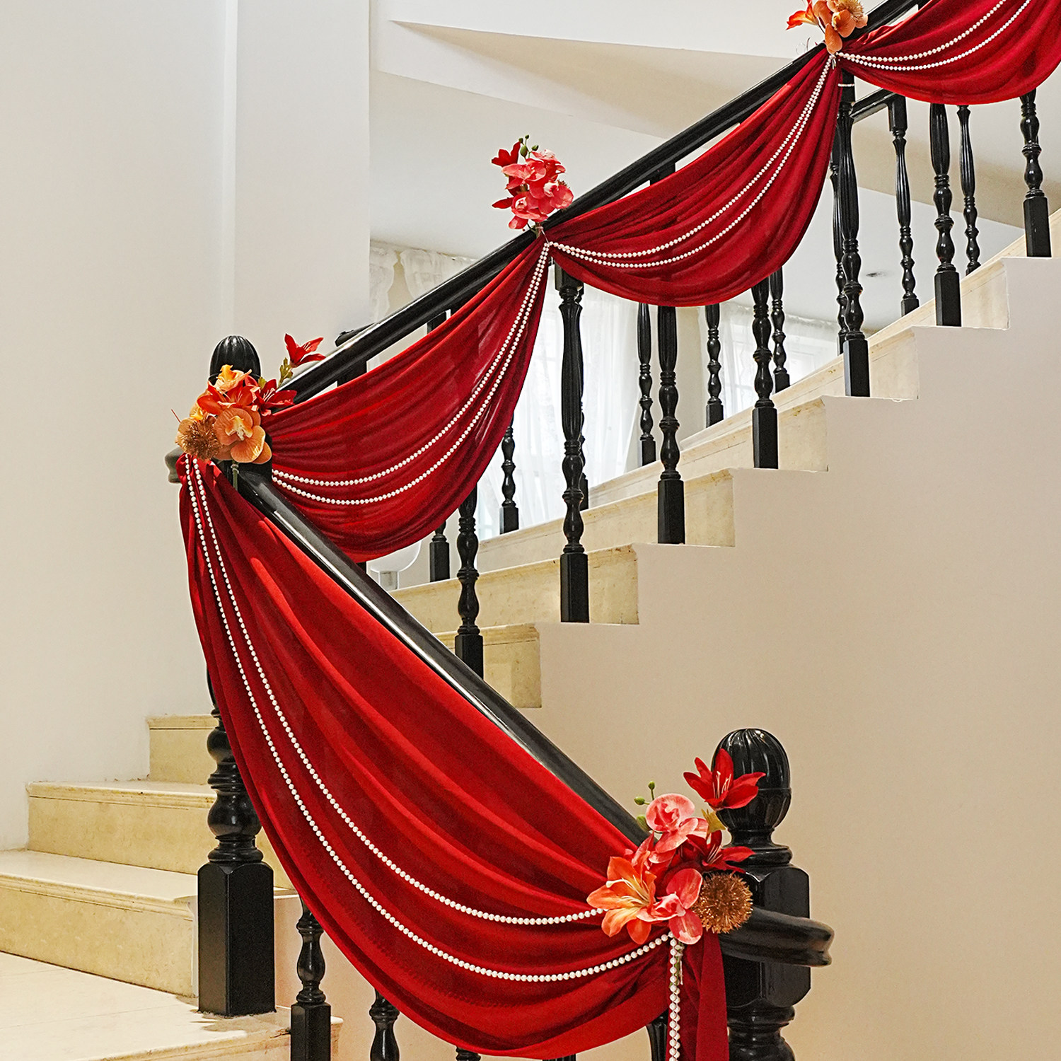 婚房布置结婚楼梯扶手装饰红色拉花喜字挂件男方女方婚庆用品大全,淘宝优惠券,粉丝福利购,淘宝优惠卷