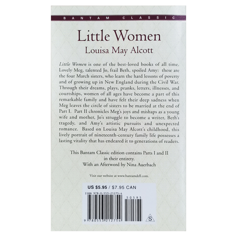 小妇人 英文原版Little Women 奥尔科特Alcott 经典文学名著女性小说 课外阅读 搭飘 简爱 傲慢与偏见 弘书阁英语文库十大经典之一 - 图1