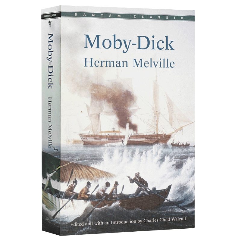 白鲸 英文原版 Moby Dick 赫尔曼梅尔维尔 经典文学名著 中学生课外阅读 马尔克斯 村上春树推荐 搭老人与海 野性的呼唤 少年派Pi - 图0