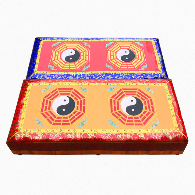 Bagua long worship mat three-person solid wood kneeling mat