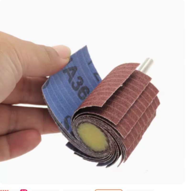 带柄百叶丝轮砂布丝轮6mm打磨轮内孔缝隙抛光砂纸千丝百叶轮3mm柄,淘宝优惠券,粉丝福利购,淘宝优惠卷