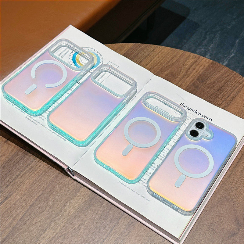 镭射渐变炫彩变色龙磁吸壳适用iPhone17promax手机壳,淘宝优惠券,粉丝福利购,淘宝优惠卷