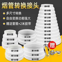 Range hood variable diameter ring smoke exhaust pipe size conversion head exhaust pipe reducer size head check valve adapter