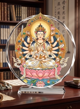 菩提佛母水晶佛像供奉摆件