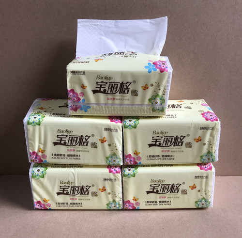 宝丽格系列原木抽纸餐巾纸纸巾20包整箱家庭装卫生纸家用实惠面巾 - 图1