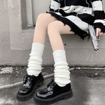 Knitted Socks Kit Jk White Socks Childrens Day Department Autumn Winter y2k Hot Girl Legs Sleeve Lolita Long Silo Pile Socks Socks