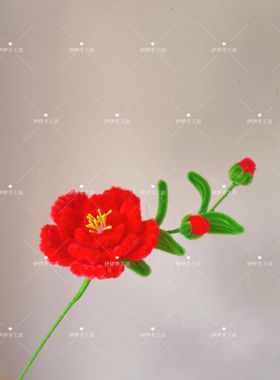 全新纯手工扭扭棒山茶花(成品，不是材料包)