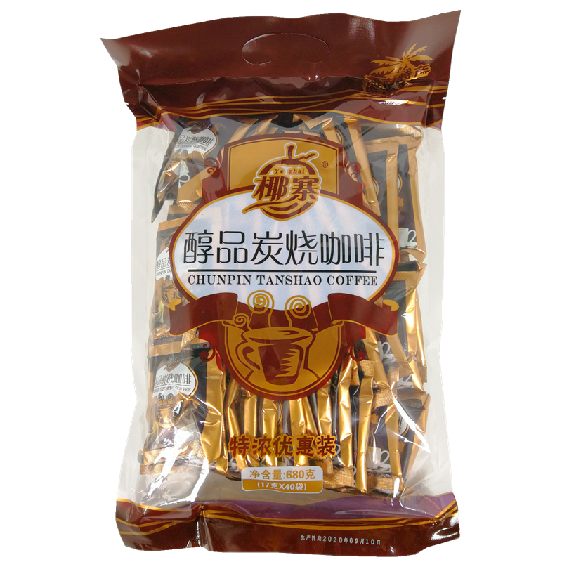 海南特产椰寨醇品炭烧咖啡680g 三合一速溶椰奶咖啡提神醒脑袋装,淘宝优惠券,粉丝福利购,淘宝优惠卷
