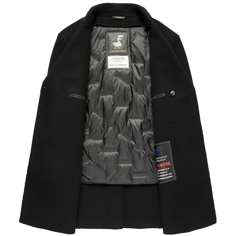 皮尔卡丹冬季男士双面羊毛呢子大衣中长款休闲青年加厚西服领外套,淘宝优惠券,粉丝福利购,淘宝优惠卷