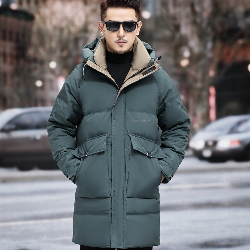 皮尔卡丹2025冬季新款男士羽绒服中长款外套休闲加厚保暖连帽羽绒,淘宝优惠券,粉丝福利购,淘宝优惠卷