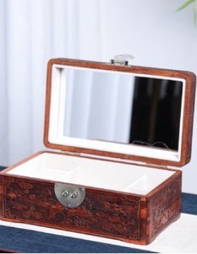金匠大作红木首饰盒收纳盒带锁高档精致实木中式黄金珠宝分格铜扣