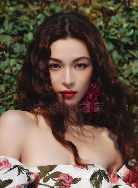 钟楚曦同款安可拉红高级感花朵耳环海边夸张耳饰耳夹耳钉2025新女
