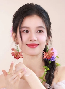 张婧仪同款旅游度假耳环花朵耳饰耳钉耳夹耳坠2025新款海边春夏女