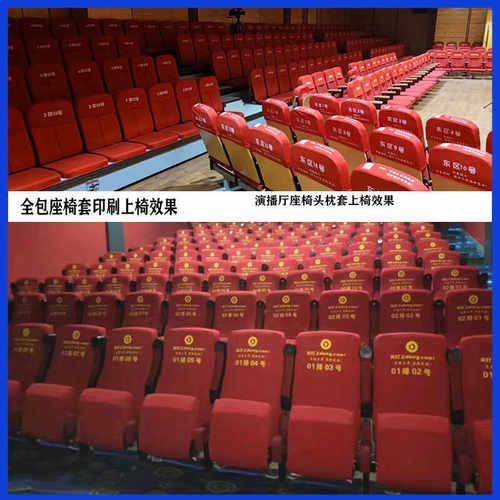 定制礼堂座椅套报告厅演播厅会议室全包套电影院座套靠背套椅背套 - 图0