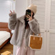 Imitation of velvet mink coat fur coat one -in -collar short water mink velvete environmentally friendly fur women winter hairy coat