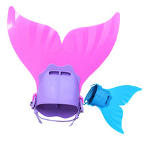 Mermaid Footed Webbed Colorful Frog Shoes Girl Princess Integrated Whale Tail Monolithic Girl Swimming Training