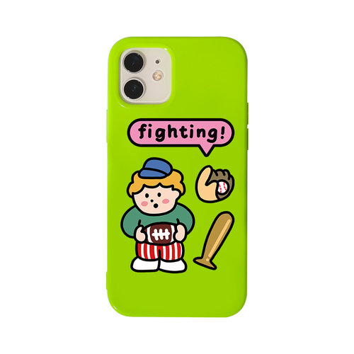 和风猫饭原创绿棒球小子适用16promax/iPhone15promax14promax13ProMax手机壳11苹果12硅胶X - 图0