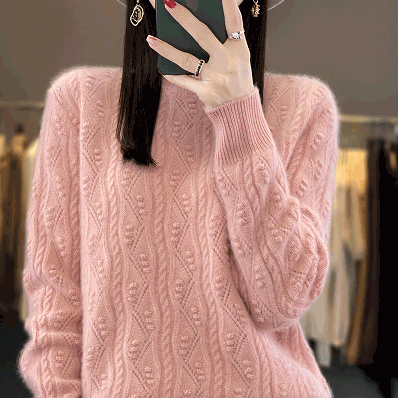 撤标撤柜(A)半高领毛衣女秋冬季洋气时尚内搭上衣大码针织打底衫,淘宝优惠券,粉丝福利购,淘宝优惠卷