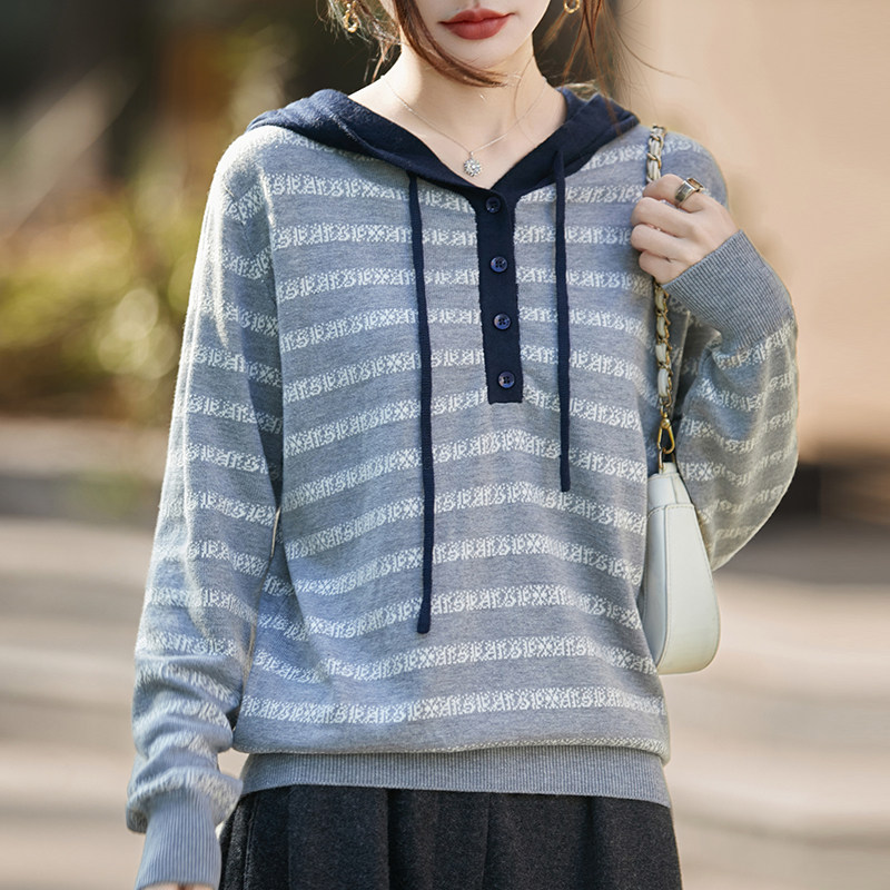 撤标撤柜(A)连帽卫衣针织打底衫女春秋洋气上衣大码女装秋冬毛衣,淘宝优惠券,粉丝福利购,淘宝优惠卷