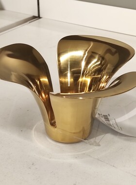 宜家斯缇特金银花朵小圆蜡烛托金属烛台摆件拍照摄影道具简约北欧