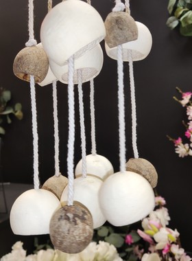 宜家沃当德悬挂饰物装饰品挂件手工制作简约田园风白棕色风铃北欧