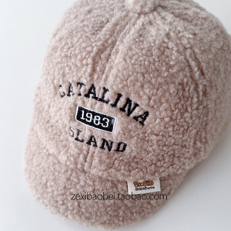 宝宝帽子秋冬款鸭舌帽羊羔绒男女宝婴儿儿童棒球帽潮加厚保暖冬季 - 图0