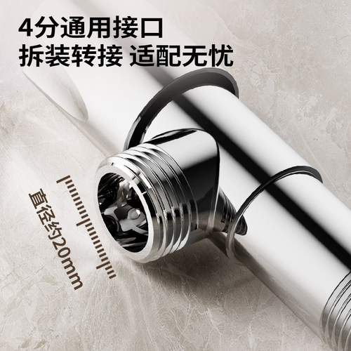 九牧角阀加长三角阀加厚全铜冷热水阀门开关热水器马桶八字阀家用 - 图2