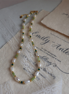 珍珠玉石女天然原创设计