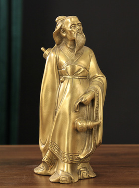 黄铜神医华佗神像摆件中医馆药名店名医孙思邈真人药王医圣供奉