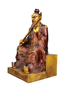 张天师摆件纯铜大号张道陵祖师爷坐铜像高明大帝祖师爷桌面铜摆件