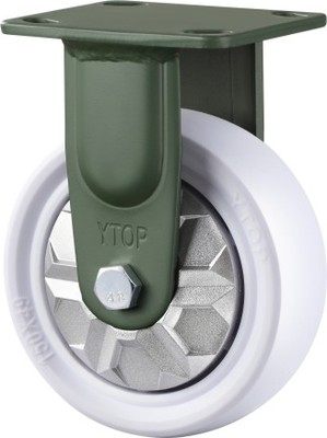 YTOP卓烨锰钢脚轮21E重型尼龙PP轮4寸万向轮5寸6寸8寸刹车轮定向 - 图2