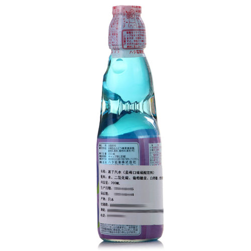 汽水日本哈达波子汽水原装进口弹珠碳酸饮料200ml*5瓶包邮蓝莓味 - 图3