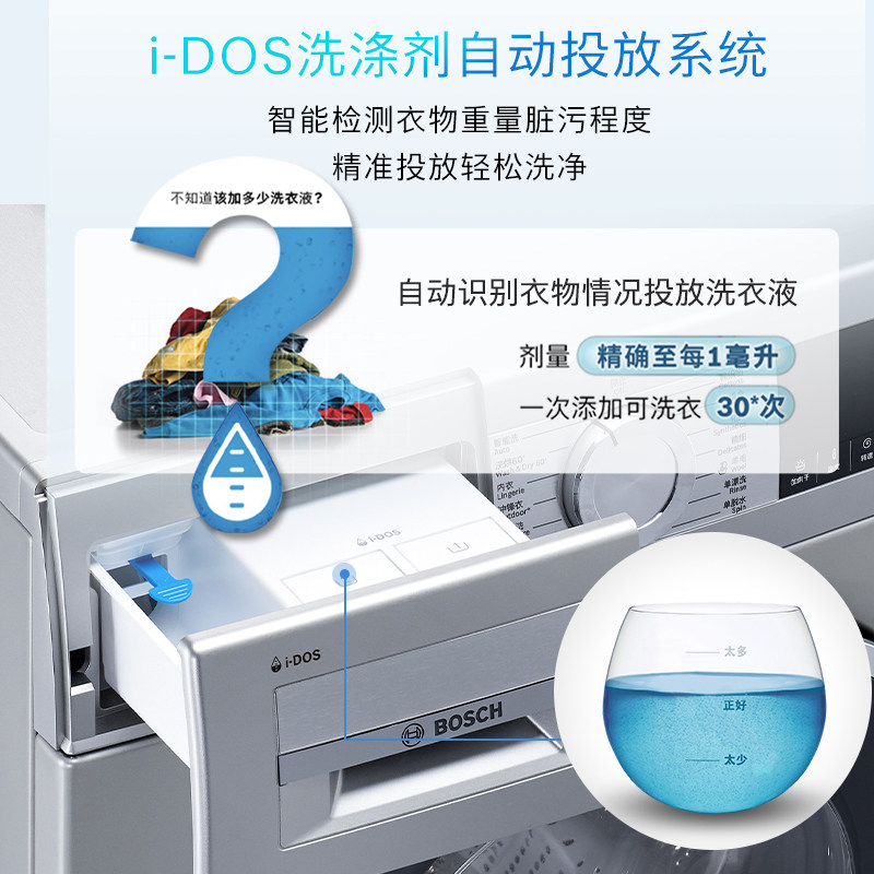 bosch /博世10公斤洗烘干洗衣机 博世家电洗衣机