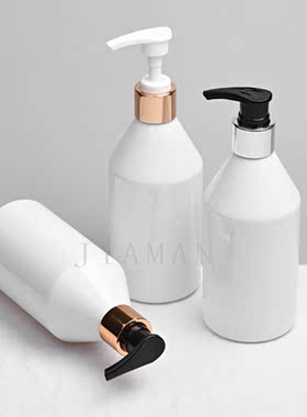 300ml白色电化铝泵头乳液瓶