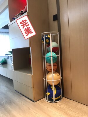 铁艺篮球收纳架家用儿童足球球架皮球筐排球置物架子篮球框篮球架 - 图2