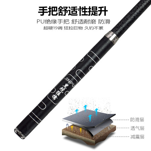 黑坑猛擒5H/6H钓鱼竿碳素鱼竿手竿台钓竿超轻超硬28调19调鲤鱼竿 - 图2