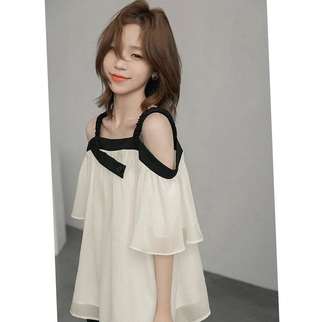 Summer Oversized Short Sleeve Boat Collar Shirt Tops ຂອງແມ່ຍິງ