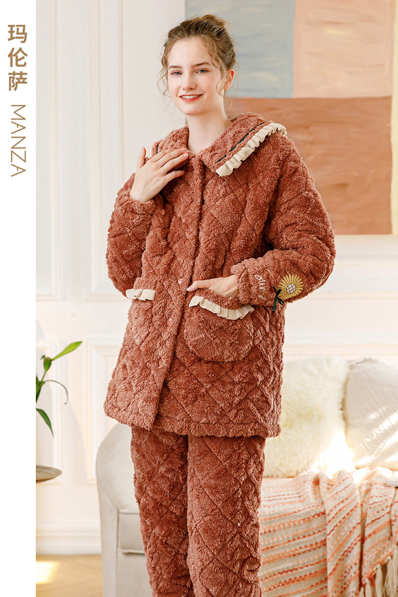 芬腾玛伦萨冬珊瑚绒2021年新款睡衣 玛伦萨睡衣/家居服套装