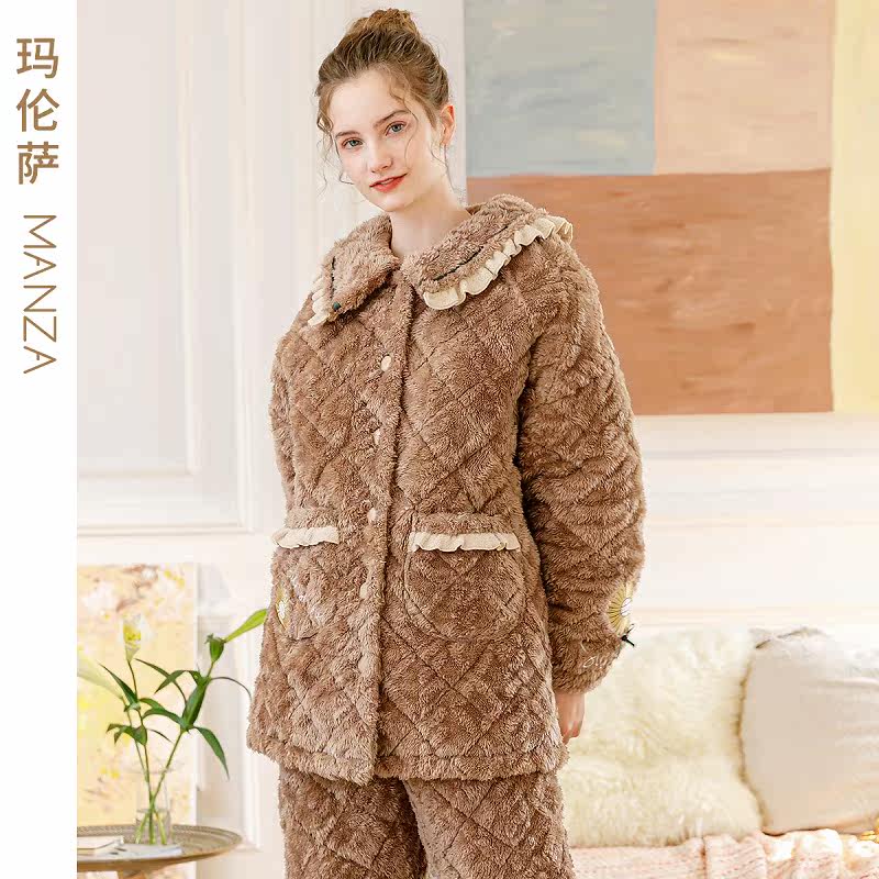 芬腾玛伦萨冬珊瑚绒2021年新款睡衣 玛伦萨睡衣/家居服套装