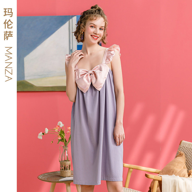 芬腾玛伦萨2021新款女夏吊带睡裙 玛伦萨睡裙