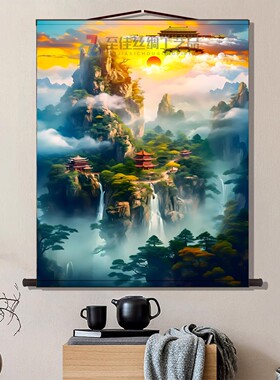 仙家堂口山水画东北堂单挂画