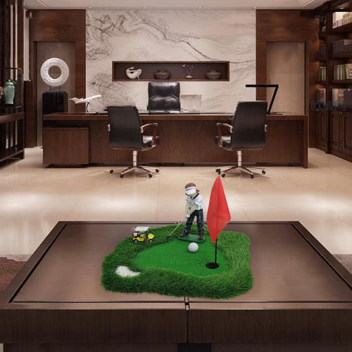 B·C·GOLF高尔夫室内迷你果岭餐桌办公桌摆件观赏摆件台面装饰物 - 图3