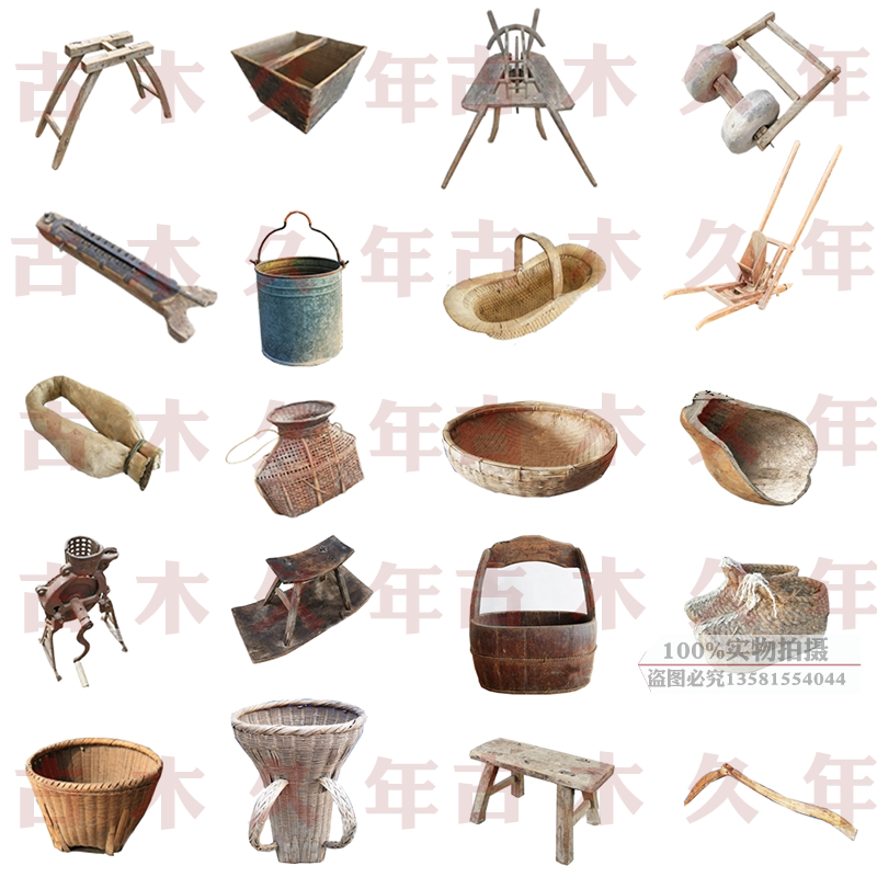 民俗老物件农耕工具风车木犁木耙农具二手怀旧复古家具装饰摆件_虎窝淘