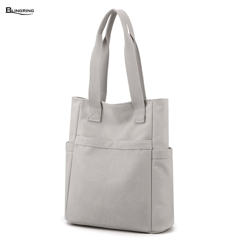 大学生上课帆布大容量复古通勤包包 blingring女士包袋