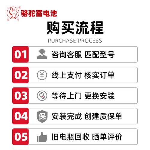骆驼蓄电池l2400适配奇瑞风云2艾瑞泽5瑞虎3汽车电瓶12V60AH电池 - 图2