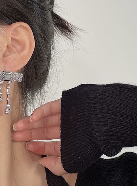 闪钻蝴蝶结锁骨链女小众